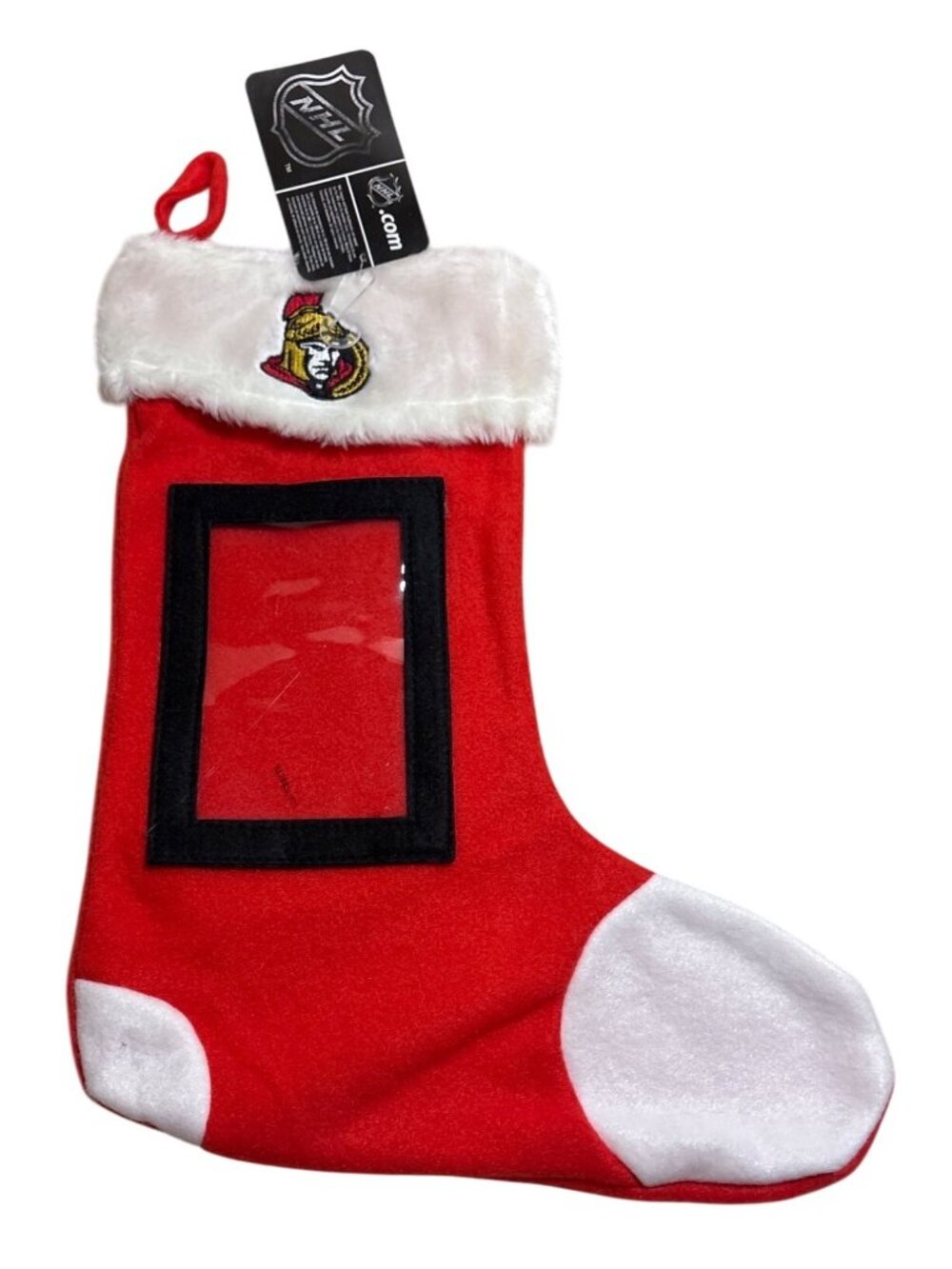 Ottawa Senators Christmas Stocking NHL 14" Red & White Photo Insert Hockey NEW